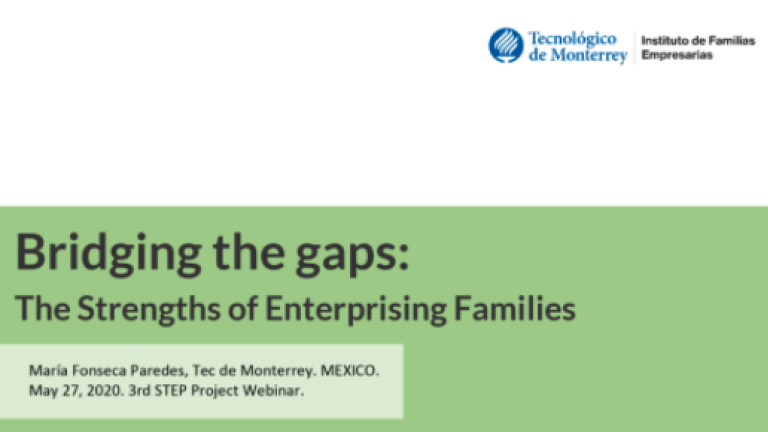 Charla “Bridging the gaps: The Strengths of Enterprising Families”