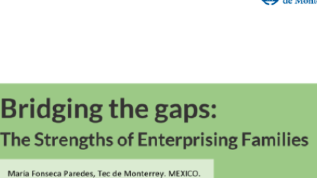 Charla “Bridging the gaps: The Strengths of Enterprising Families”